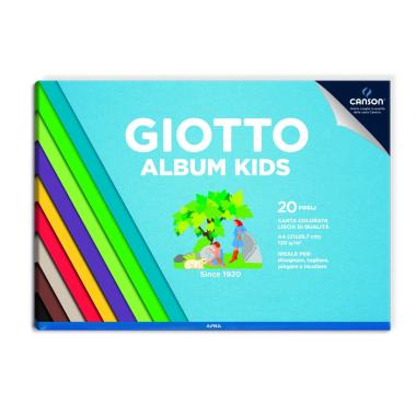 Giotto album kids - carta colorata - a4 - 20 ff - 120 gr