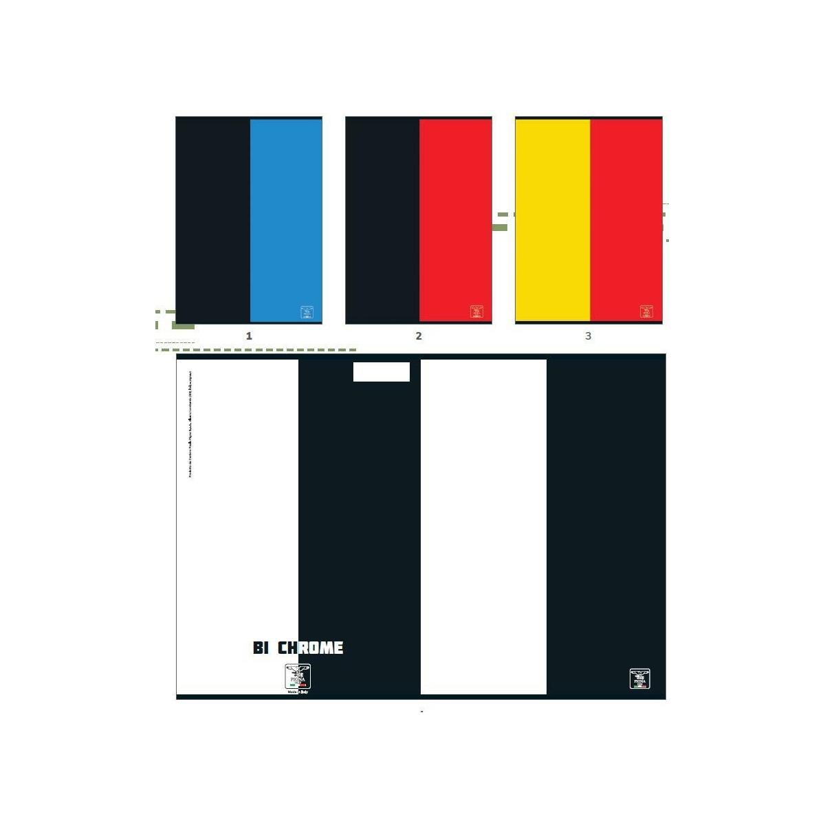 Pigna - maxi quaderno a4 bichrome - alta fogliazione 50 ff/sh - carta 100 gr