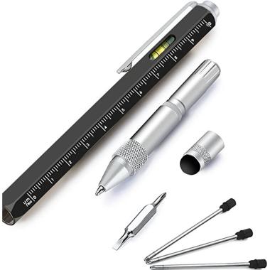 Gift set torcia + penna a sfera con livella e 5 funzioni