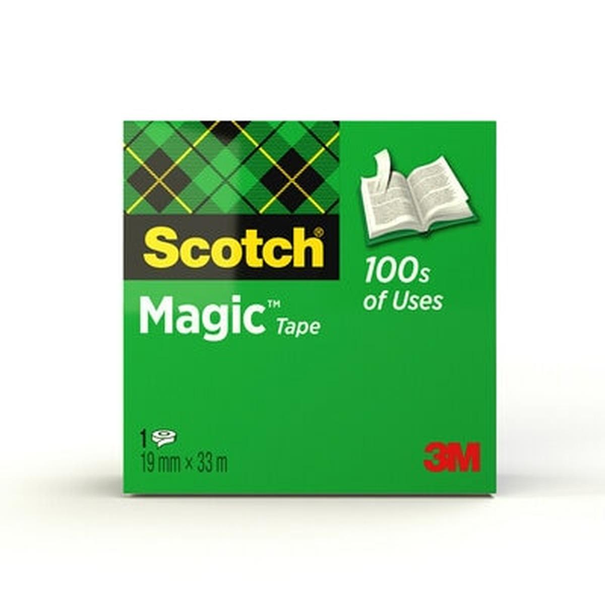 Scotch - nastro adesivo invisibile magic - rotolo da 19 mm x 33 mt