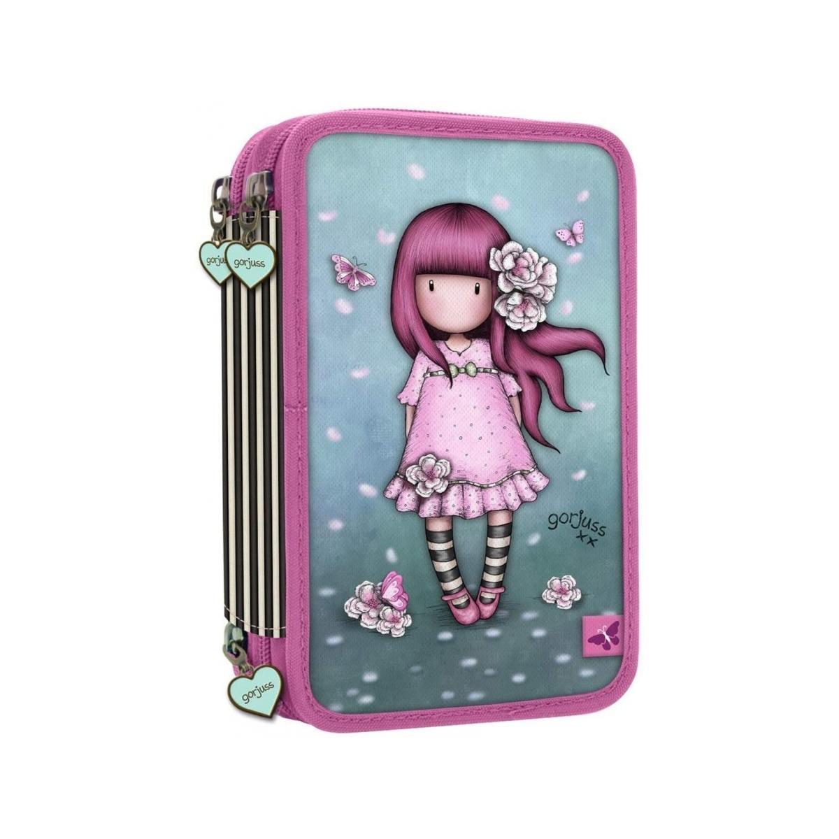 Santoro - astuccio 3 zip gorjuss cherry blossom