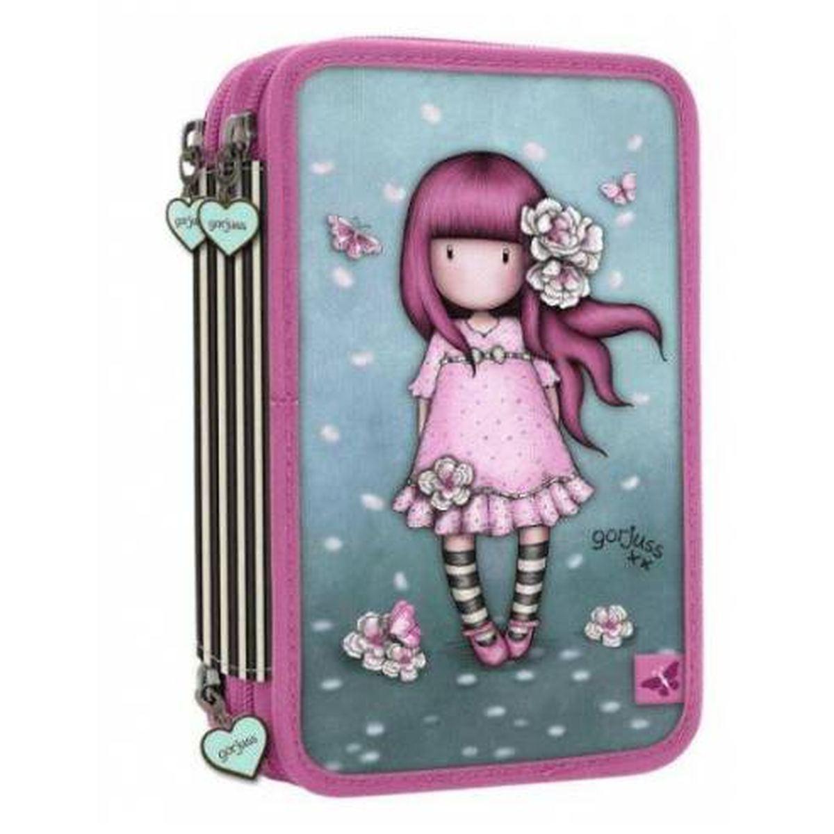 Santoro - astuccio 3 zip gorjuss cherry blossom