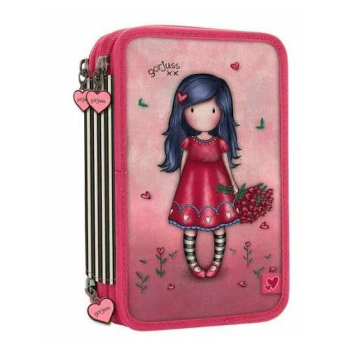 Santoro - astuccio 3 zip gorjuss love grows