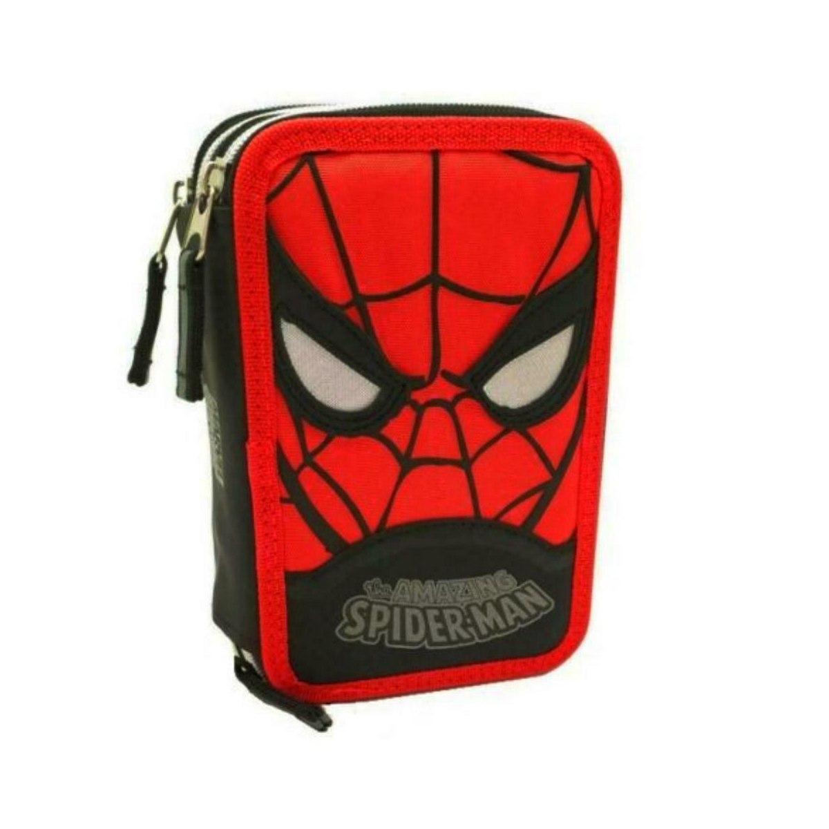 Astuccio 3 zip spider man con penna cancellabile frixion