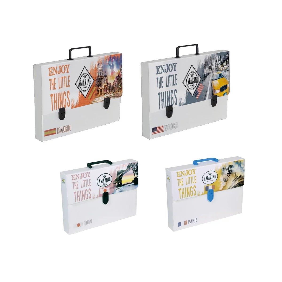 Valigetta polionda bianca con stampa - amazing - formato 28 x 38 x 5 cm
