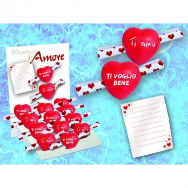 Cuoricini con pergamena da personalizzare assortiti - 5 cm