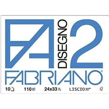 Album disegno f2 liscio - 10 fogli - 110 gr - formato 24 x 33 cm