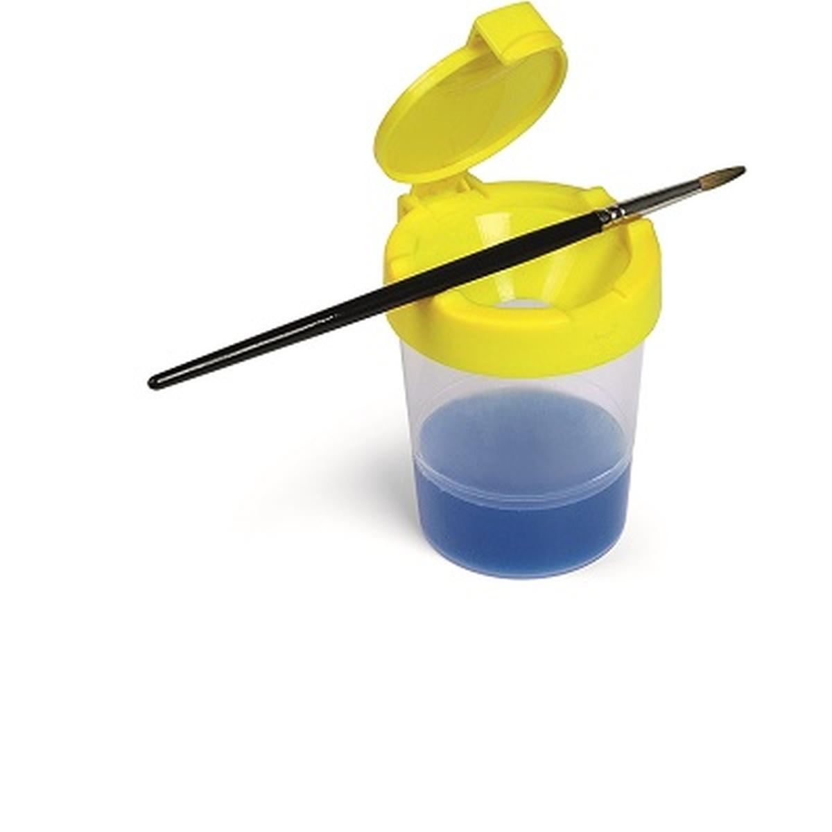 Lebez - bicchiere lavapennelli con coperchio doppia protezione