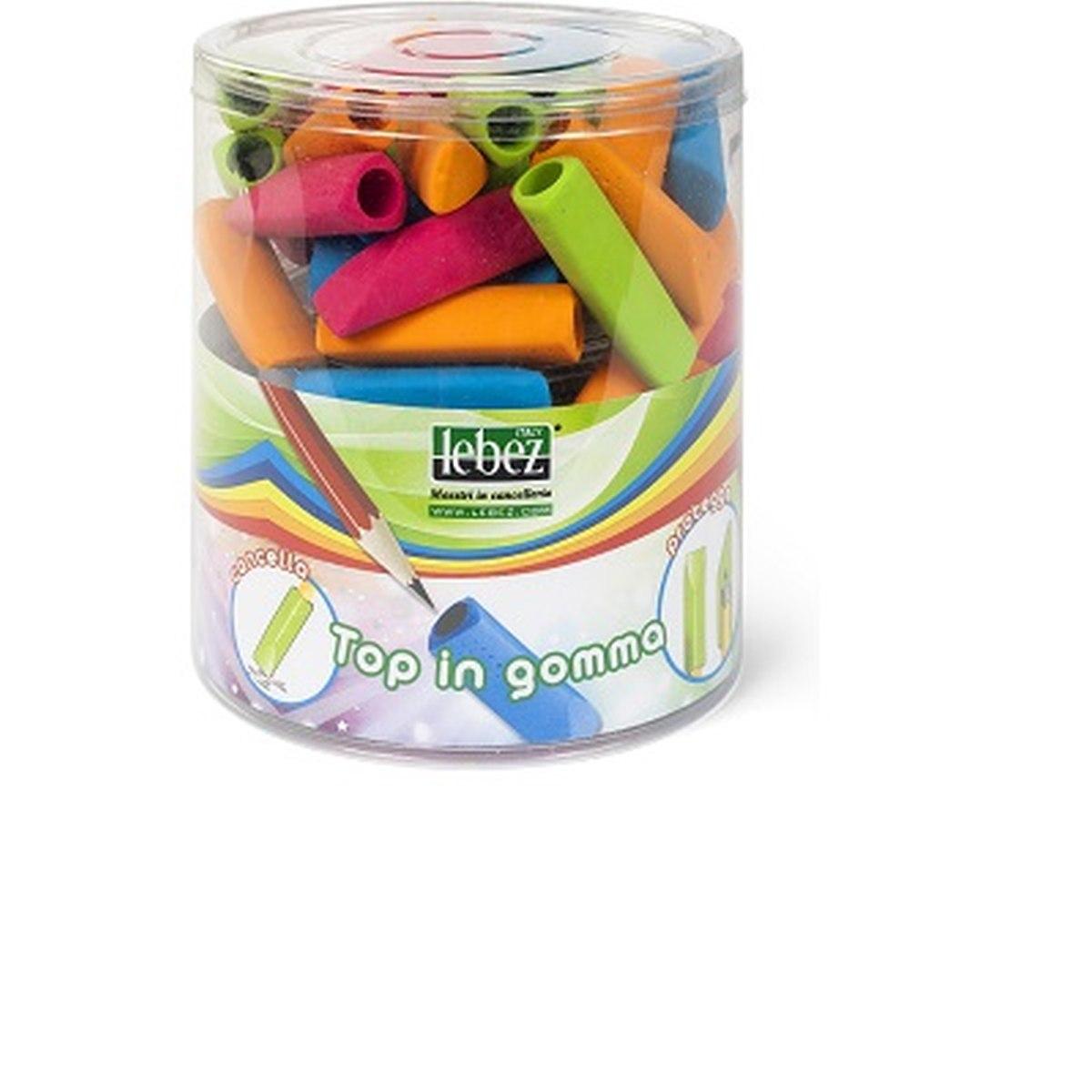 Lebez - top per matite in gomma - colori assortiti