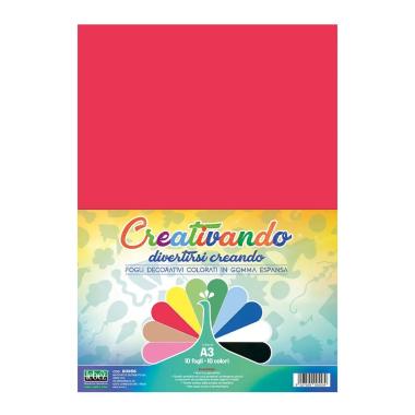 Niji - foglio decorativo colorato in gomma espansa - 2 mm - a3 (29,7 x 42 cm)