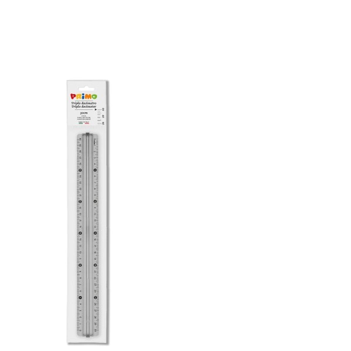 Primo - riga da 30 cm - in polistirolo - grigio fumÉ - antiriflesso