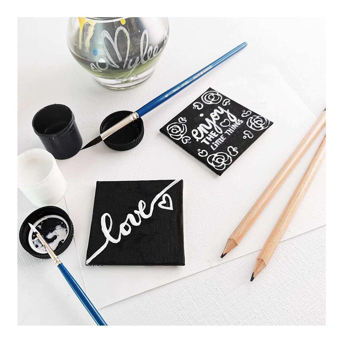 Daler rowney - mini cartone telato magnetico - 6,5 x 6,5 cm