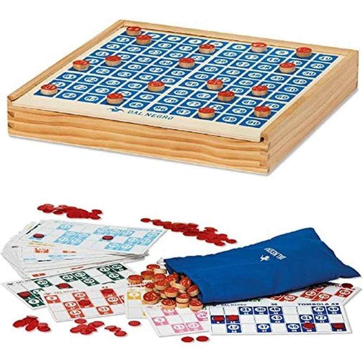 Dal negro - tombola classica 48 con tabellone in legno 48 cartelle