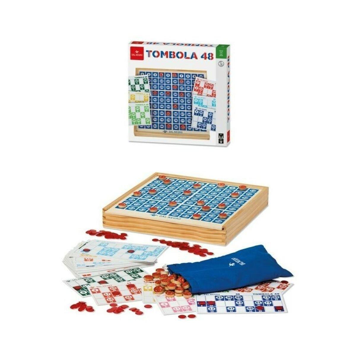 Dal negro - tombola classica 48 con tabellone in legno 48 cartelle